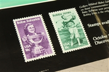 Bobby Jones & Babe Zaharias Unused Sheets of Stamps with Poster
