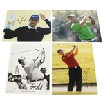 Ernie Els, Padraig Harrington, Paul Casey, & Luke Donald Signed 8x10 Photos JSA ALOA