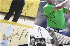 Ernie Els, Padraig Harrington, Paul Casey, & Luke Donald Signed 8x10 Photos JSA ALOA