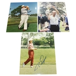 Bernhard Langer, Larry Nelson, & Miller Barber Signed 8x10 Photos JSA ALOA