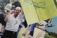 Bernhard Langer, Larry Nelson, & Miller Barber Signed 8x10 Photos JSA ALOA