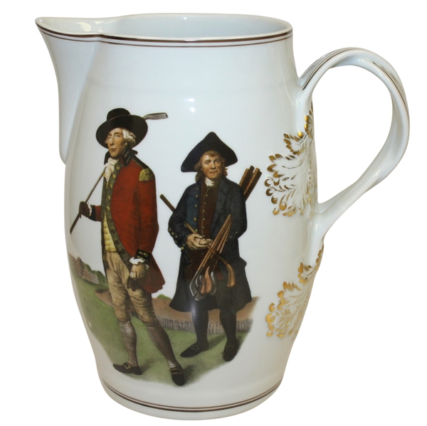 Mottahedeh Portugal Large Pitcher with V. Green Artwork Society of Goffers at Bleackheath