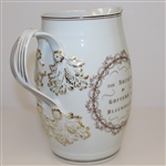 Mottahedeh Portugal Large Pitcher with V. Green Artwork 'Society of Goffers at Bleackheath'