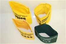 Four Open Championship Press Armbands - 1982, 1985, 1987, & 1990