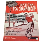 Jack Burke Signed 1956 PGA Championship at Blue Hill CC Program JSA ALOA