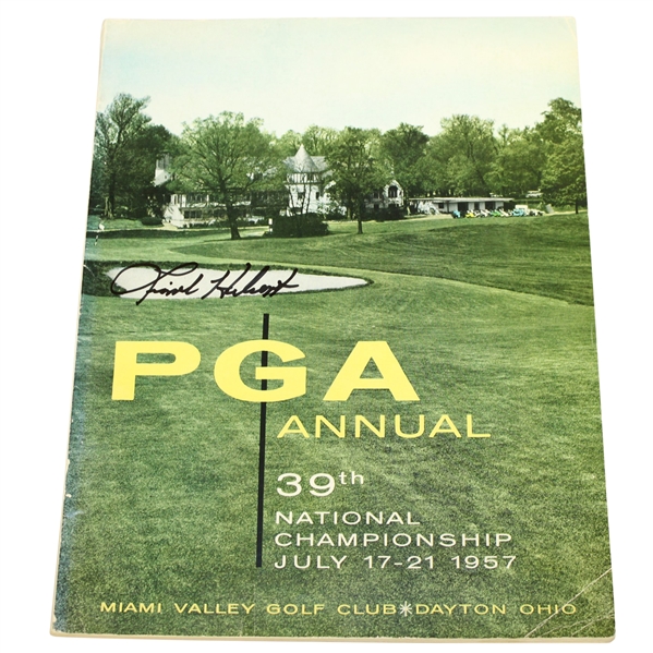 Lionel Herbert Signed 1957 PGA Championship at Miami Valley GC Program JSA ALOA