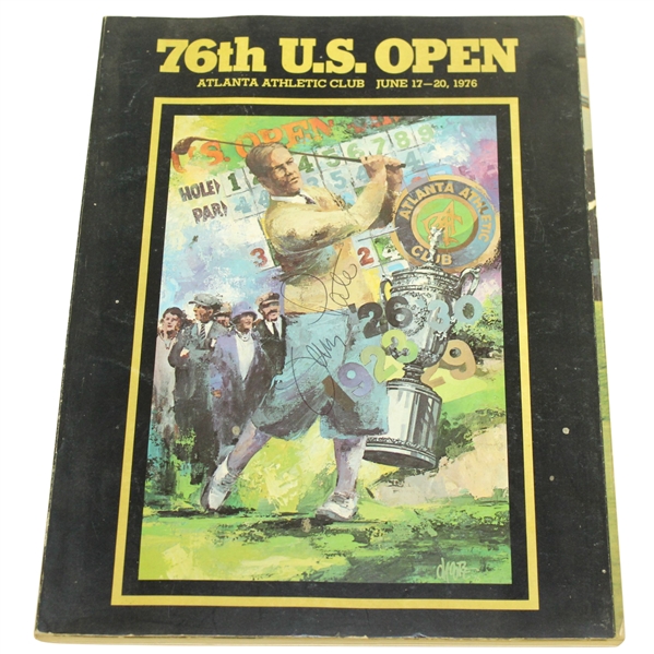 Jerry Pate Signed 1976 US Open Championship at Atlanta Athletic Club Program JSA ALOA