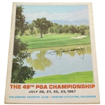 Don January Signed 1967 PGA Championship at Columbine CC Program JSA ALOA