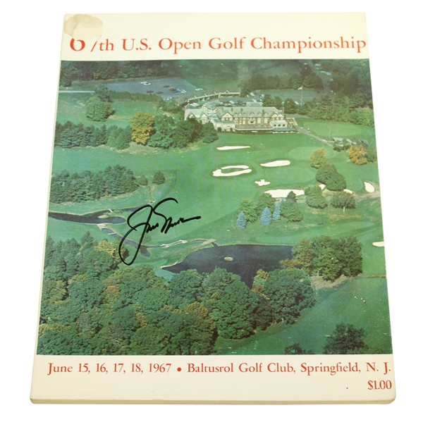 Jack Nicklaus Signed 1967 US Open Championship at Baltusrol GC Program JSA ALOA