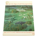 Jack Nicklaus Signed 1967 US Open Championship at Baltusrol GC Program JSA ALOA