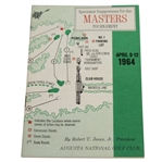 1964 Masters Tournament Spectator Guide - Arnold Palmer Winner