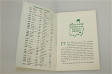 1964 Masters Tournament Spectator Guide - Arnold Palmer Winner