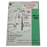 1965 Masters Tournament Spectator Guide - Jack Nicklaus Winner