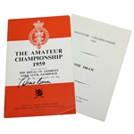 Deane Beman Signed 1959 British Amateur at Royal St. Georges Program with Draw Sheet JSA ALOA