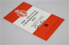 Deane Beman Signed 1959 British Amateur at Royal St. George's Program with Draw Sheet JSA ALOA