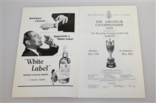 Deane Beman Signed 1959 British Amateur at Royal St. George's Program with Draw Sheet JSA ALOA