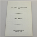 Deane Beman Signed 1959 British Amateur at Royal St. George's Program with Draw Sheet JSA ALOA