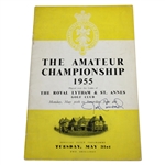 Joe Conrad Signed 1955 British Amateur at Royal Lytham & St. Annes GC Program JSA ALOA