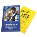 Ian Baker-Finch Signed 1991 OPEN Championship Program & Pairing Sheet JSA ALOA