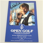 Ian Baker-Finch Signed 1991 OPEN Championship Program & Pairing Sheet JSA ALOA