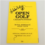 Ian Baker-Finch Signed 1991 OPEN Championship Program & Pairing Sheet JSA ALOA