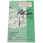 Nick Faldo Signed 1990 Masters Tournament Spectator Guide JSA ALOA