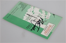Nick Faldo Signed 1990 Masters Tournament Spectator Guide JSA ALOA