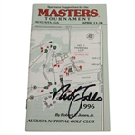 Nick Faldo Signed 1996 Masters Tournament Spectator Guide JSA ALOA