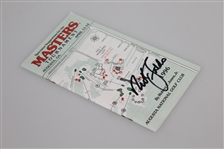 Nick Faldo Signed 1996 Masters Tournament Spectator Guide JSA ALOA