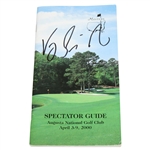 Vijay Singh Signed 2000 Masters Tournament Spectator Guide JSA ALOA