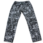 Don Cherry's Personal Denim Black & White 'Destroy' Jeans