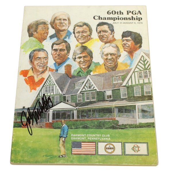 John Mahaffey Signed 1978 PGA Championship at Oakmont CC Official Program JSA ALOA
