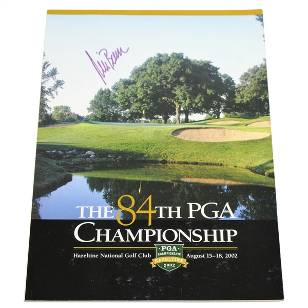 Rich Beem Signed 2002 PGA Championship at Hazeltine National GC Program JSA ALOA