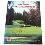 Vijay Singh Signed 1998 PGA Championship at Sahalee CC Official Program JSA ALOA