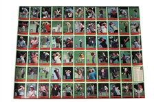 1981 PGA Tour Complete Uncut Golf Card Sheet