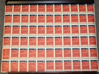 1981 PGA Tour Complete Uncut Golf Card Sheet
