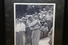 Ben (William B.) Hogan Signed Check to Town of West Hills with Photo - Framed JSA ALOA