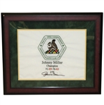 Johnny Miller Signed 1973 US Open Record 63 Commemorative Flag - Framed JSA ALOA