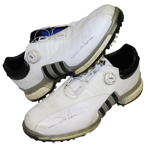 Jon Rahm Signed Personal Masters Final Round Used Golf Cleats JSA ALOA