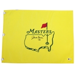 Jack Burke Signed Undated Masters Embroidered Flag with 56 Notation BECKETT #E66212