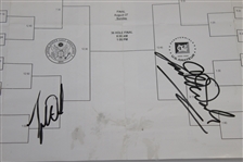 Tiger Woods & Earl Woods Dual Signed 1995 US Amateur Starting Sheet/Bracket JSA ALOA