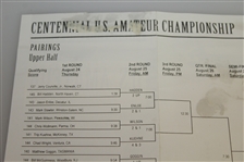 Tiger Woods & Earl Woods Dual Signed 1995 US Amateur Starting Sheet/Bracket JSA ALOA