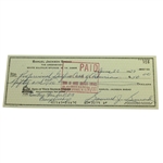 Sam Snead Signed 1975 Personal Check to the PGA of America for PGA Entry Fee JSA ALOA