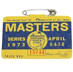 1973 Masters Tournament Series Badge #15744 - Tommy Aaron Winner