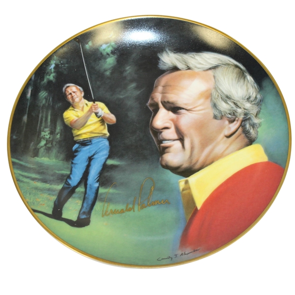 Arnold Palmer Signed Ltd Ed 1983 Athlete of the Decade Plate JSA #Z08506
