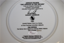 Arnold Palmer Signed Ltd Ed 1983 'Athlete of the Decade' Plate JSA #Z08506