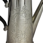 Jack Nicklaus & Pandel Savic 1963 Cincinnati Pro-Am Champions Silver Plated Trophy Tea Pot