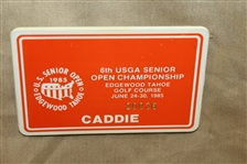 Don Cherry's 1985 USGA Senior Open Championship Caddy Bib for Tommy Bolt