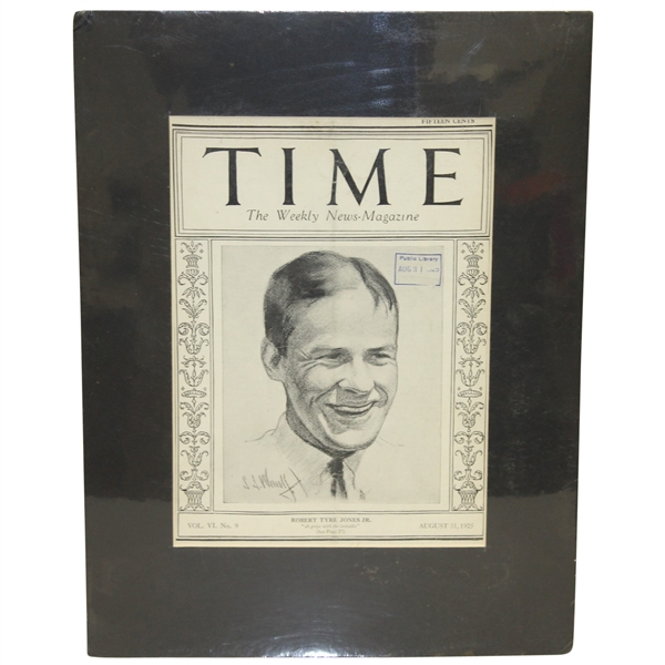 Bobby Jones TIME Magazine Weekly News Magazine Cover - August 31, 1925