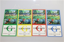 Tiger Slam Ticket/Badge Set - 2000 US Open, British Open, PGA & 2001 Masters